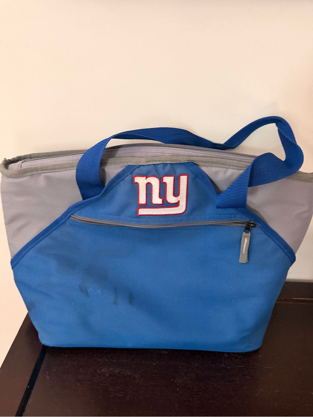 NFL Giants Blue & Gray Tote Cooler Bag